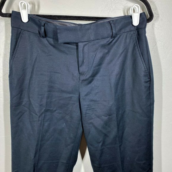 Banana Republic Martin Fit Women's High-Rise Straight-Leg Dress Pants in Navy - Picture 2 of 8